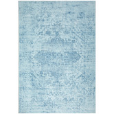 Network Rugs Aquamarine Gemstone Machine Washable Rug