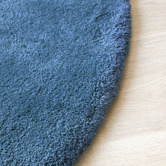 Network Rugs Blue Cleo Ultra Plush Machine Washable Round Rug