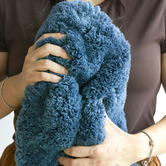 Network Rugs Blue Cleo Ultra Plush Machine Washable Rug