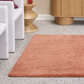 Network Rugs Peach Cleo Ultra Plush Machine Washable Rug