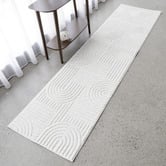 Network Rugs White Elowen Contemporary Runner