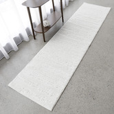 Network Rugs White Ezra Organic Textured Runner