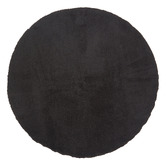 Network Rugs Black Cleo Ultra Plush Machine Washable Round Rug