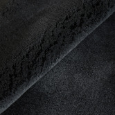 Network Rugs Black Cleo Ultra Plush Machine Washable Round Rug