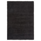 Network Rugs Black Cleo Ultra Plush Machine Washable Rug