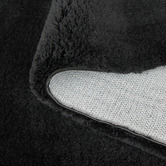 Network Rugs Black Cleo Ultra Plush Machine Washable Rug
