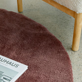 Network Rugs Burgundy Cleo Ultra Plush Machine Washable Round Rug