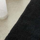 Network Rugs Black Cleo Ultra Plush Machine Washable Rug