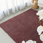 Network Rugs Burgundy Cleo Ultra Plush Machine Washable Rug