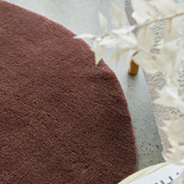Network Rugs Burgundy Cleo Ultra Plush Machine Washable Round Rug