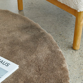 Network Rugs Oyster Cleo Ultra Plush Machine Washable Round Rug