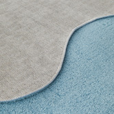 Network Rugs Blue Elsie Wavy Edge Machine Washable Rug