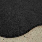 Network Rugs Black Elsie Wavy Edge Machine Washable Rug