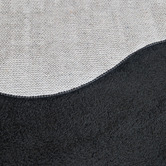 Network Rugs Black Elsie Wavy Edge Machine Washable Rug