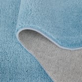 Network Rugs Blue Elsie Wavy Edge Machine Washable Runner