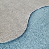 Network Rugs Blue Elsie Wavy Edge Machine Washable Runner