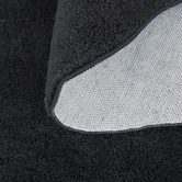 Network Rugs Black Elsie Wavy Edge Machine Washable Runner