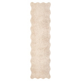 Network Rugs Beige Elsie Wavy Edge Machine Washable Runner