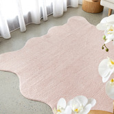 Network Rugs Blush Elsie Wavy Edge Machine Washable Rug