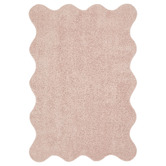Network Rugs Blush Elsie Wavy Edge Machine Washable Rug