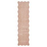 Network Rugs Blush Elsie Wavy Edge Machine Washable Runner