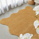 Network Rugs Mustard Elsie Wavy Edge Machine Washable Rug