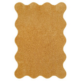 Network Rugs Mustard Elsie Wavy Edge Machine Washable Rug