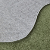 Network Rugs Green Elsie Wavy Edge Machine Washable Rug