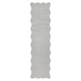 Network Rugs Silver Elsie Wavy Edge Machine Washable Runner