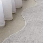 Network Rugs Silver Elsie Wavy Edge Machine Washable Runner