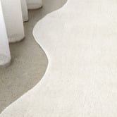 Network Rugs Ivory Elsie Wavy Edge Machine Washable Runner