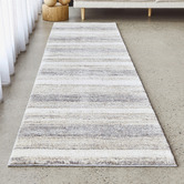 Network Rugs Silver Ilyas Abstract Textured Runner