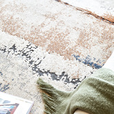 Network Rugs Tan Ilyas Abstract Textured Runner