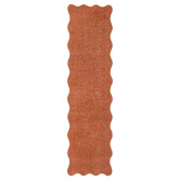 Network Rugs Terracotta Elsie Wavy Edge Machine Washable Runner