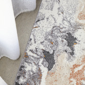 Network Rugs Rust Karina Abstract Textured Runner