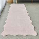 Network Rugs Blush Elsie Wavy Edge Machine Washable Runner