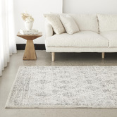 Network Rugs Cream &amp; Grey Transitional Distressed Rug