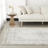 Network Rugs Silver &amp; Grey Vintage-Style Transitional Distressed Rug