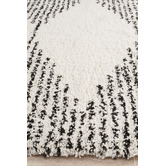 Network Rugs Black &amp; Cream Zaria Fringed Moroccan Rug