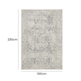 Network Rugs Silver &amp; Cream Vita Vintage-Style Rug