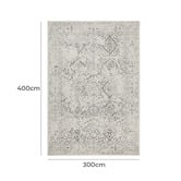 Network Rugs Silver &amp; Cream Vita Vintage-Style Rug
