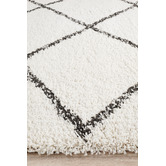 Network Rugs Black &amp; Cream Viona Fringed Moroccan Rug