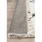 Network Rugs Black &amp; Cream Viona Fringed Moroccan Rug