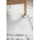 Network Rugs White &amp; Silver Mahdi Berber Power-Loomed Shag Rug