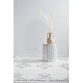 Network Rugs White &amp; Silver Mahdi Berber Power-Loomed Shag Rug