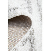 Network Rugs White &amp; Silver Mahdi Berber Power-Loomed Shag Rug