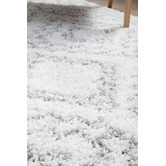 Network Rugs White &amp; Silver Mahdi Moroccan Power-Loomed Shag Rug
