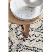 Network Rugs White &amp; Charcoal Mahdi Moroccan Power-Loomed Shag Rug