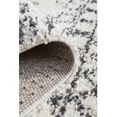 Network Rugs White &amp; Charcoal Mahdi Moroccan Power-Loomed Shag Rug