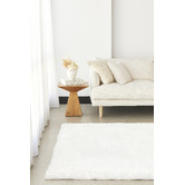 Network Rugs White Selma Plush Shag Rug